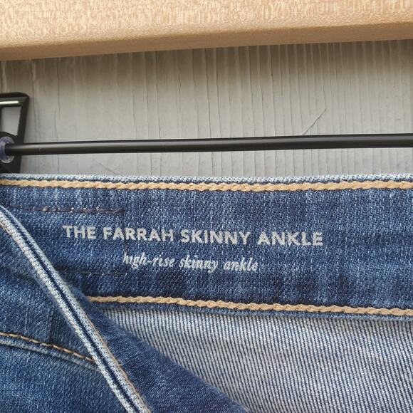 Adriano Goldschmied The Farrah High-Rise Skinny Ankle Women's Size 25R Blue Jean - Picture 4 of 14